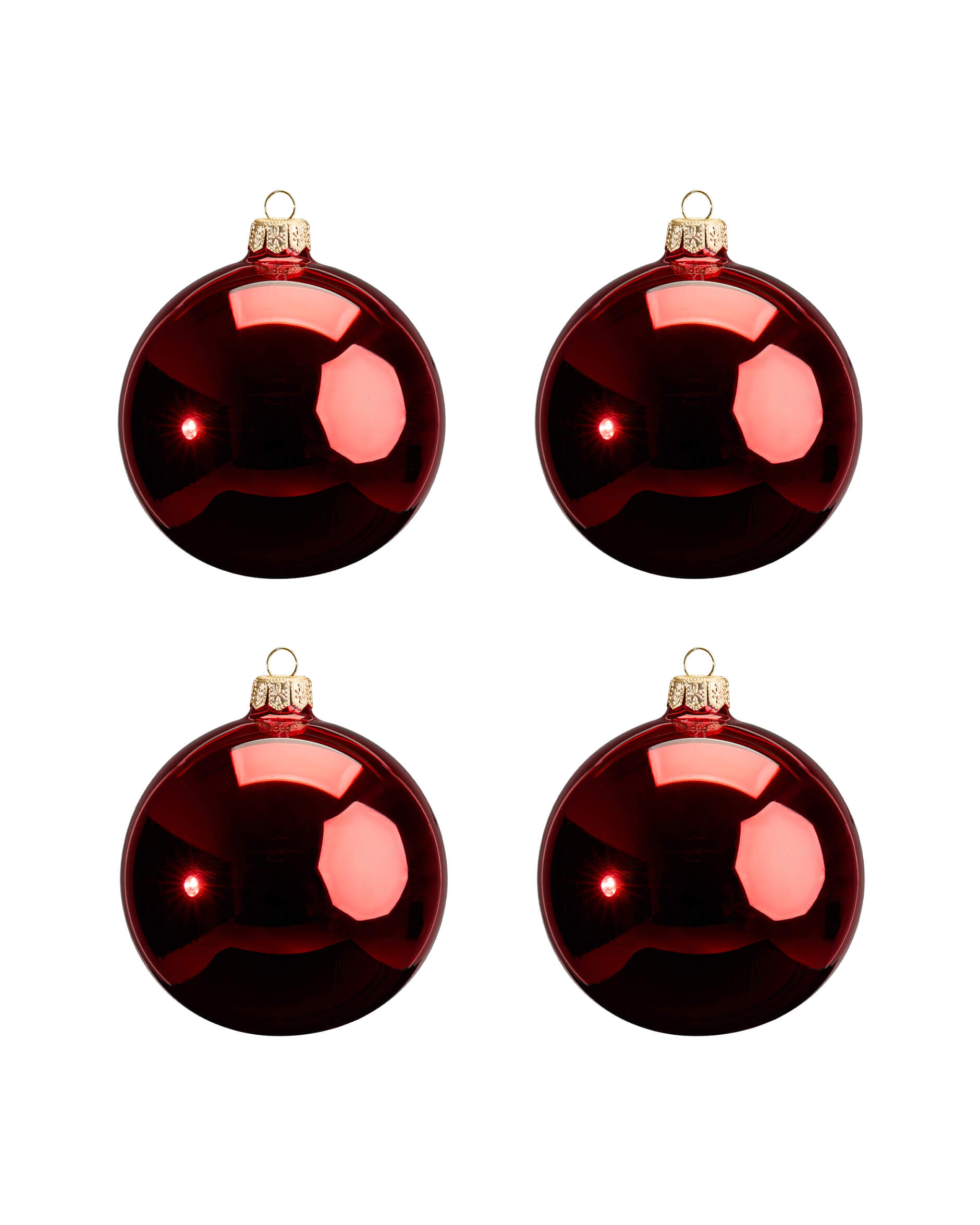 Esther Weihnachtskugel rot glänzend 4er-Pack