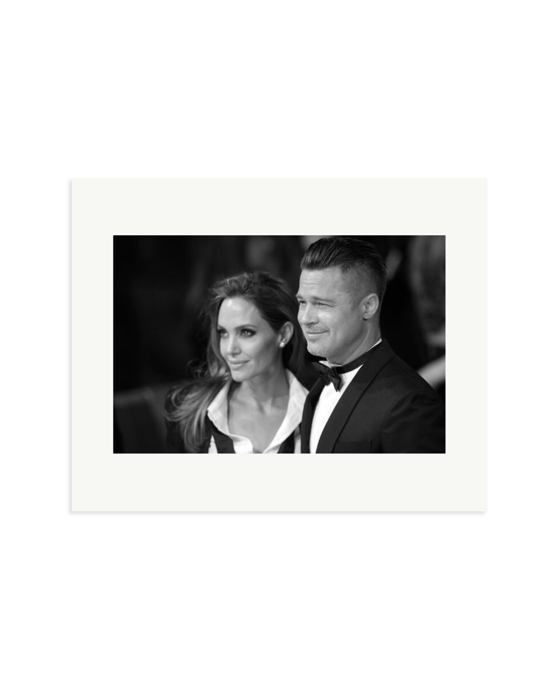 Brad Pitt and Angelina Jolie Print Only / Medium