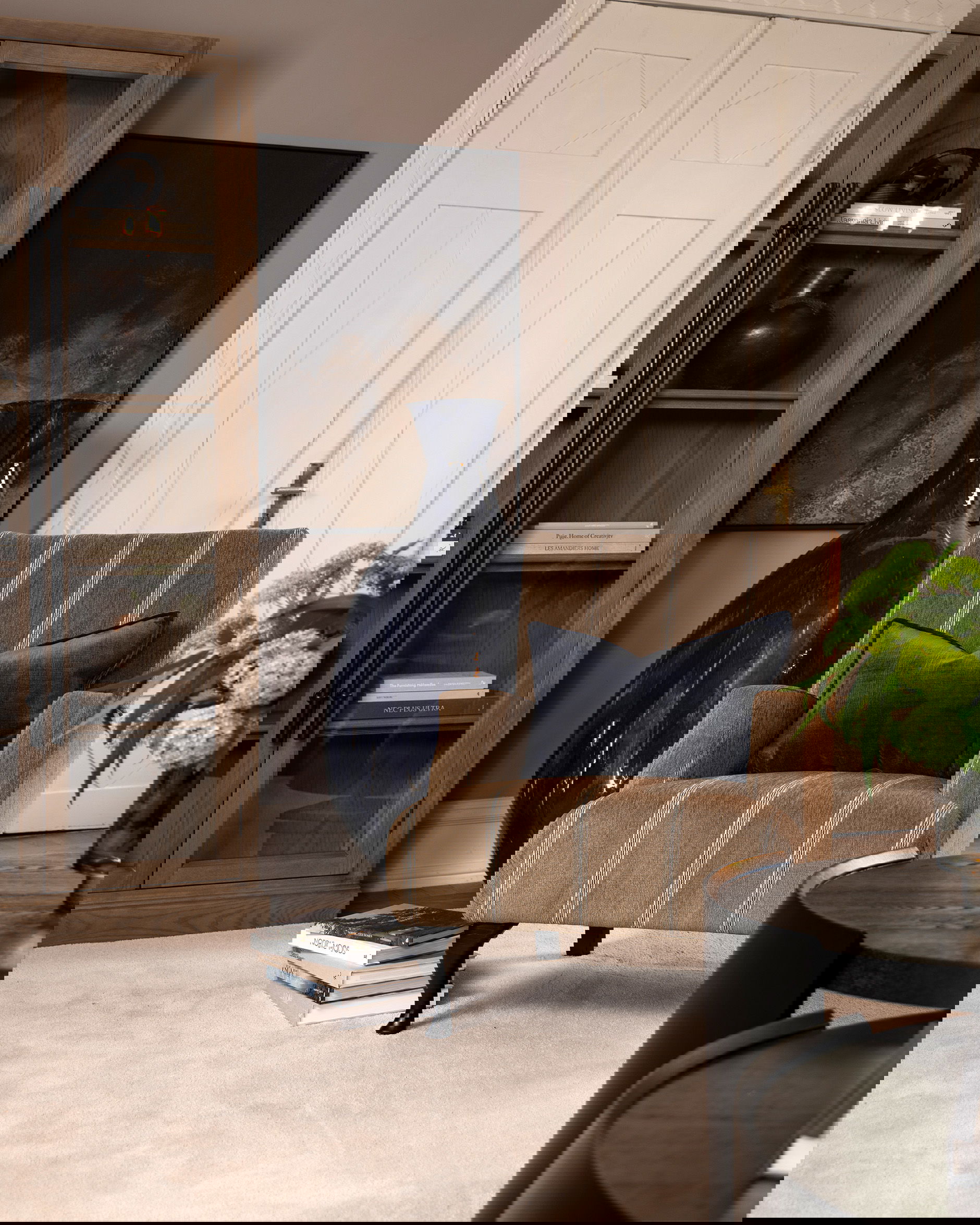 Langford fauteuil serena stripe chestnut