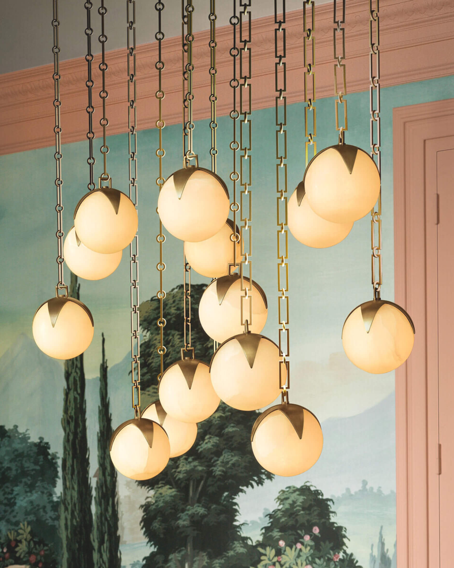 Alesa kroonluchter antiek messing