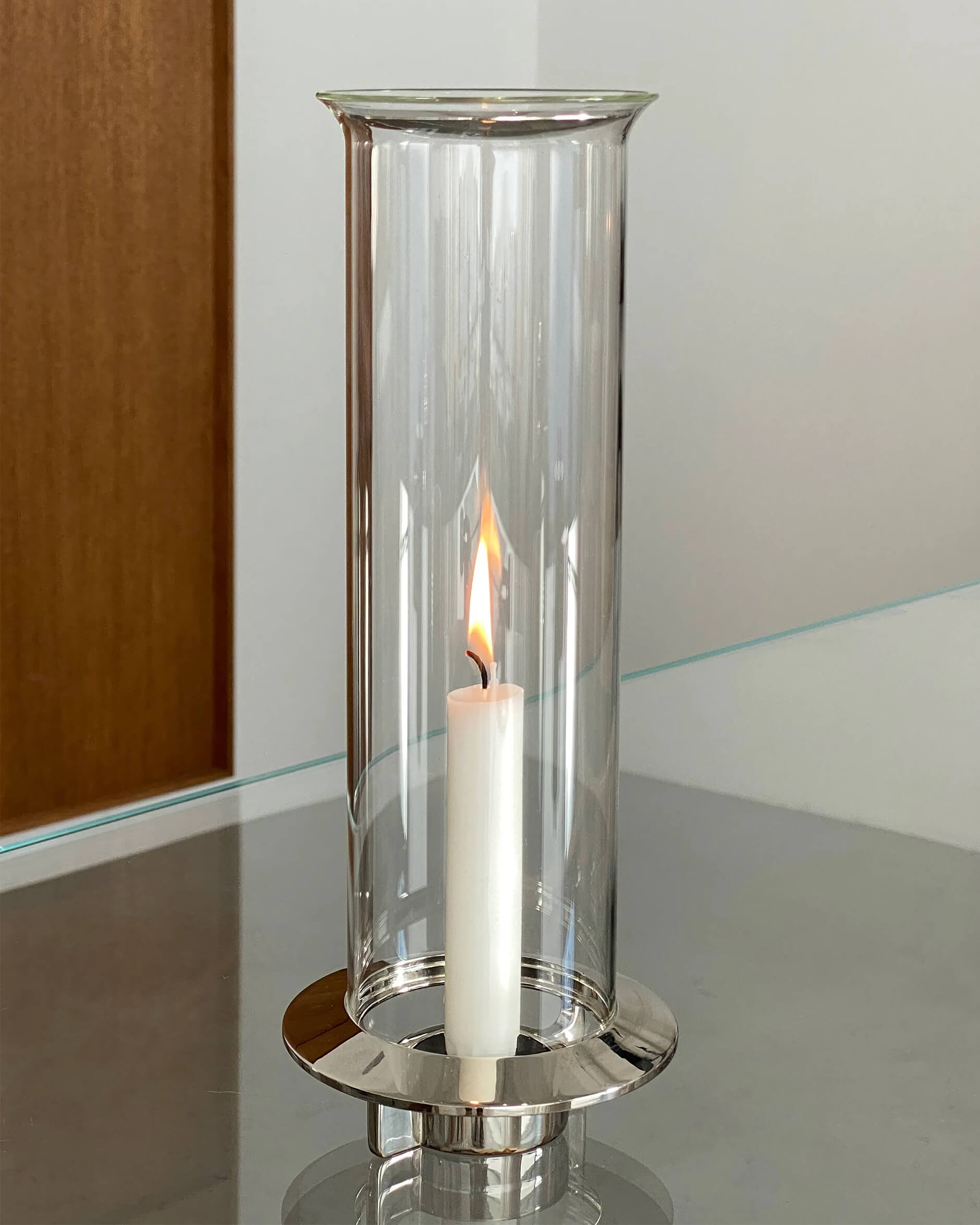 Fyr ljuslykta nickel