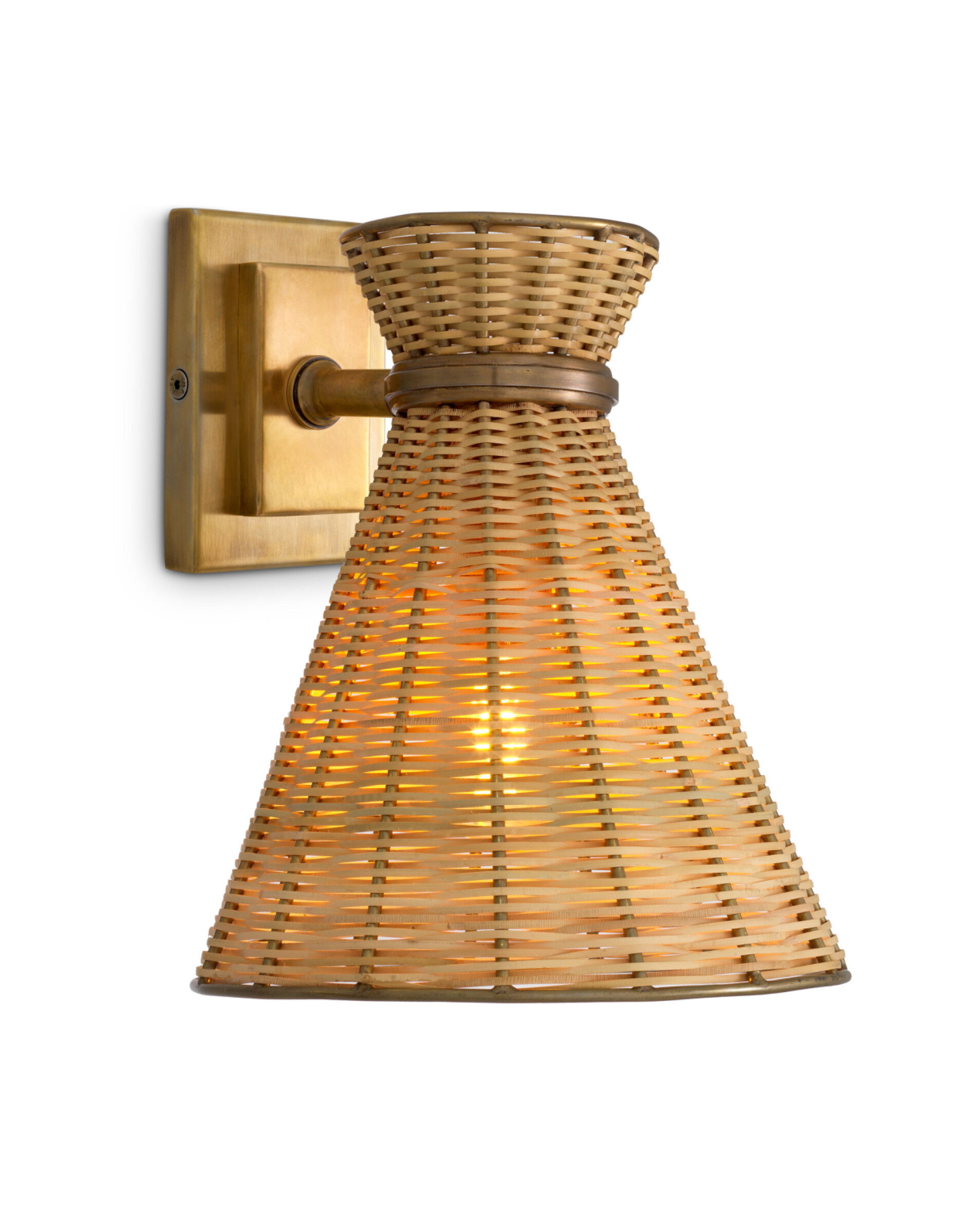 Kon tiki vägglampa beige