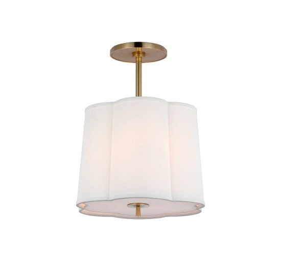 Soft Brass - Simple Scallop taklampa brons