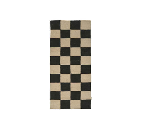 Square gångmatta svart/natur