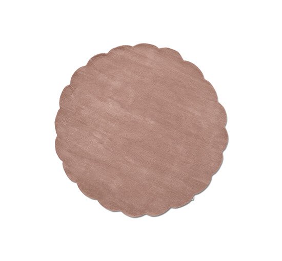 Pink - Shell Rug Round Blue