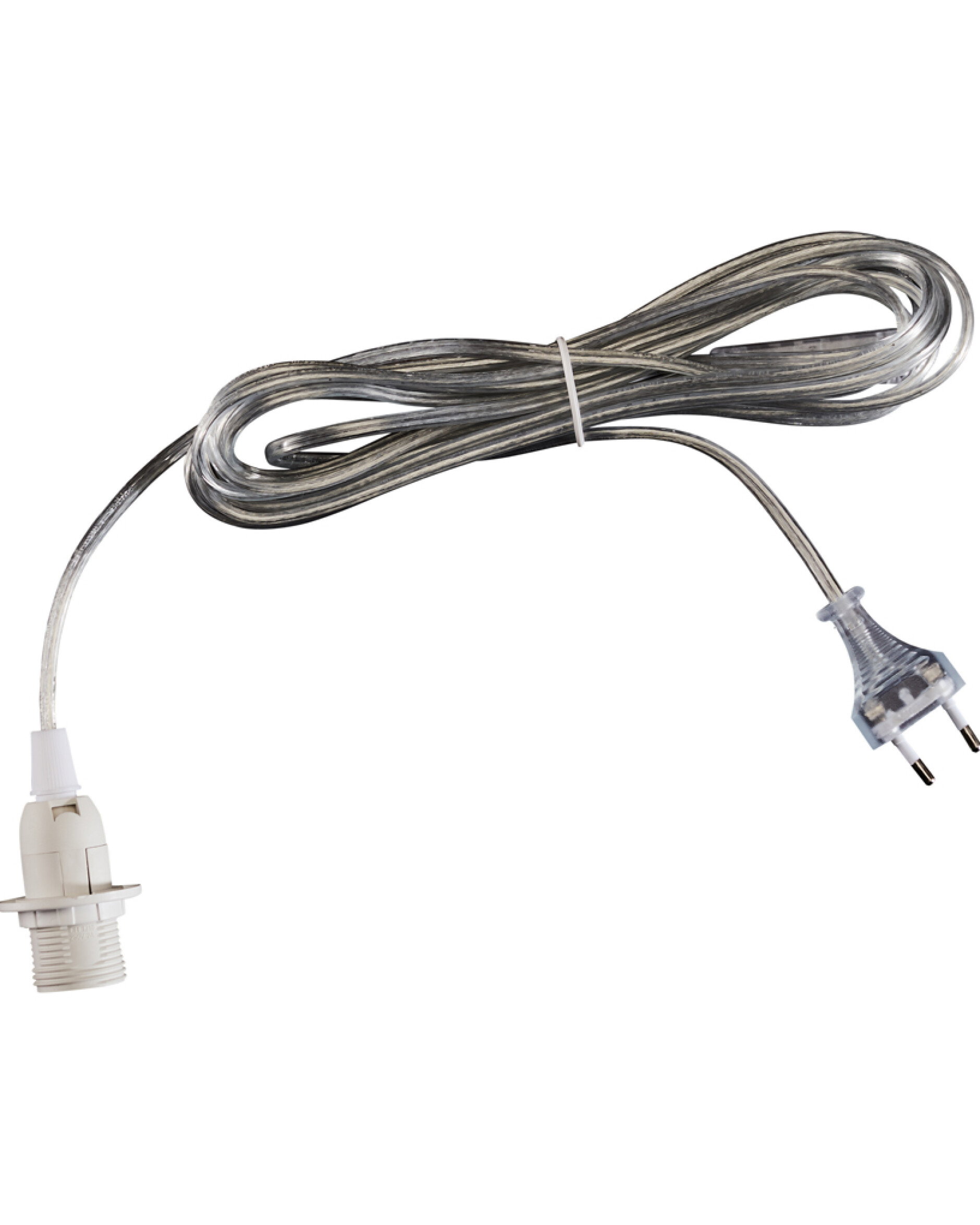 Lampsladd transparent 5 m E14 OUTLET