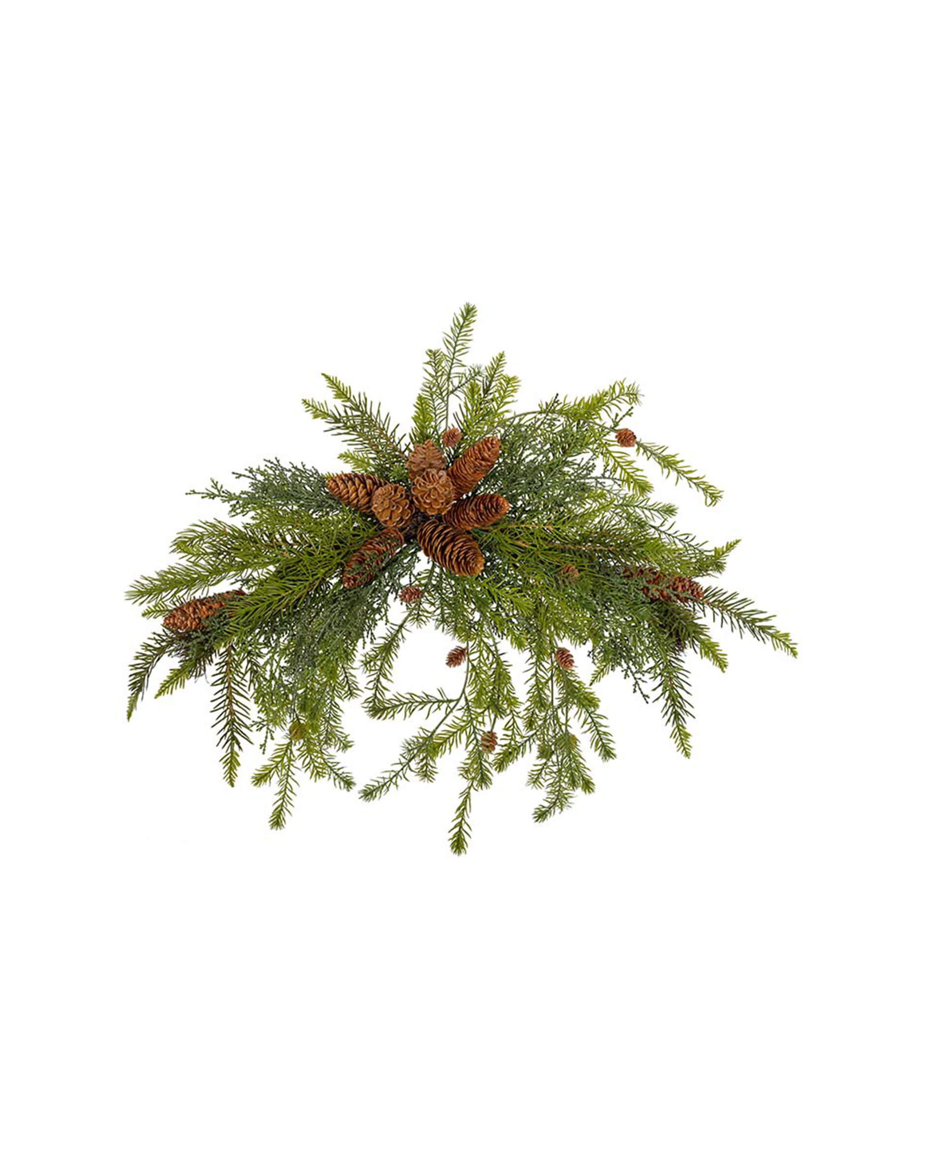 Grandekoration med kottar grön