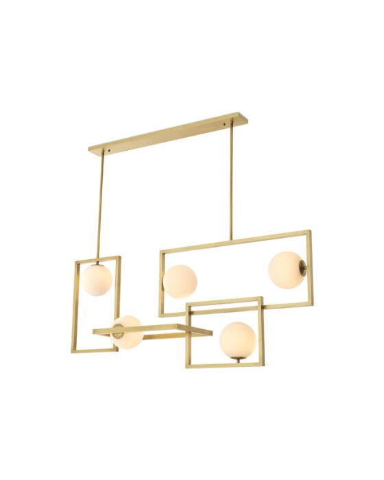 Erasmus taklampa antik mässing