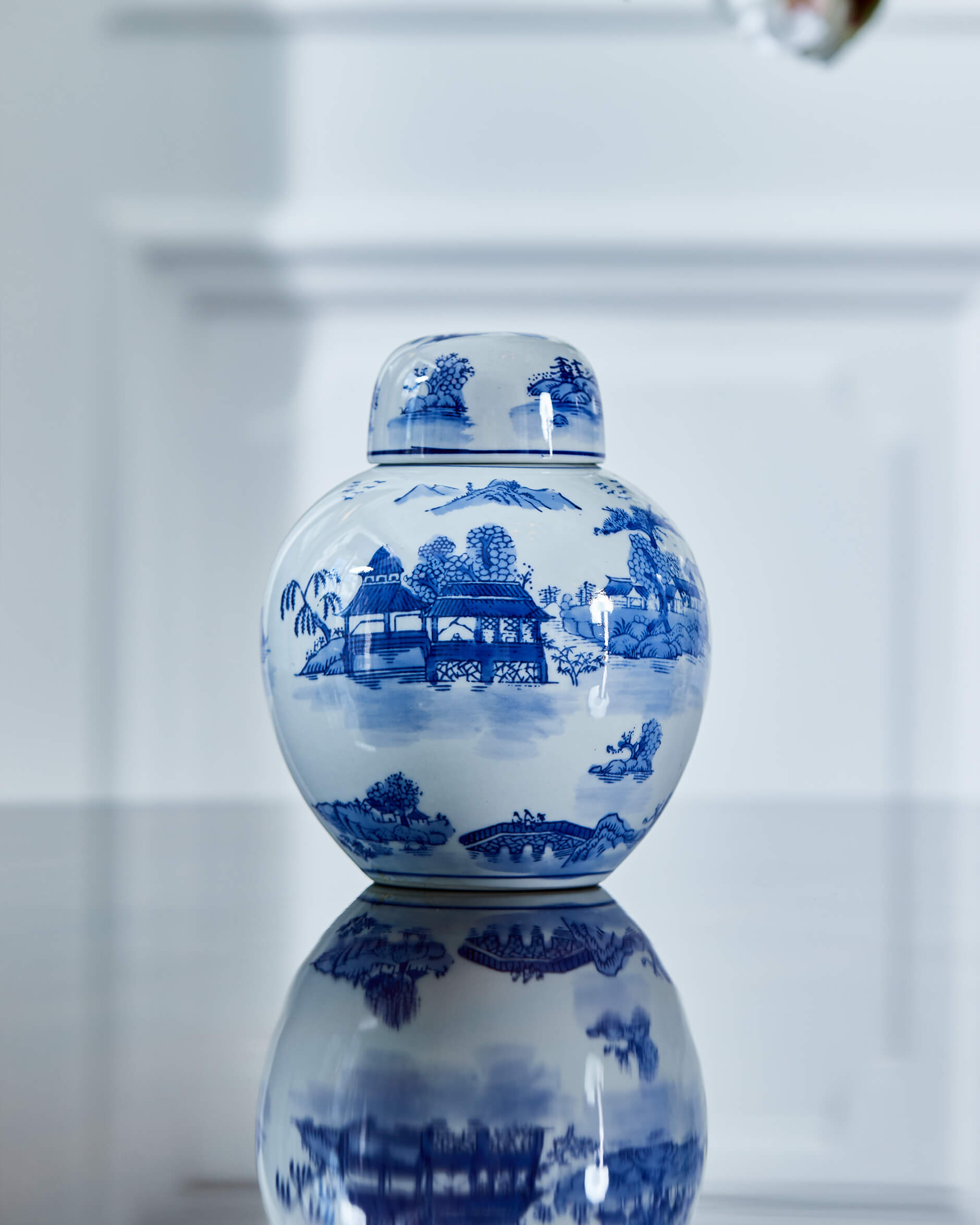 Zina ingefärskrus blå/vit