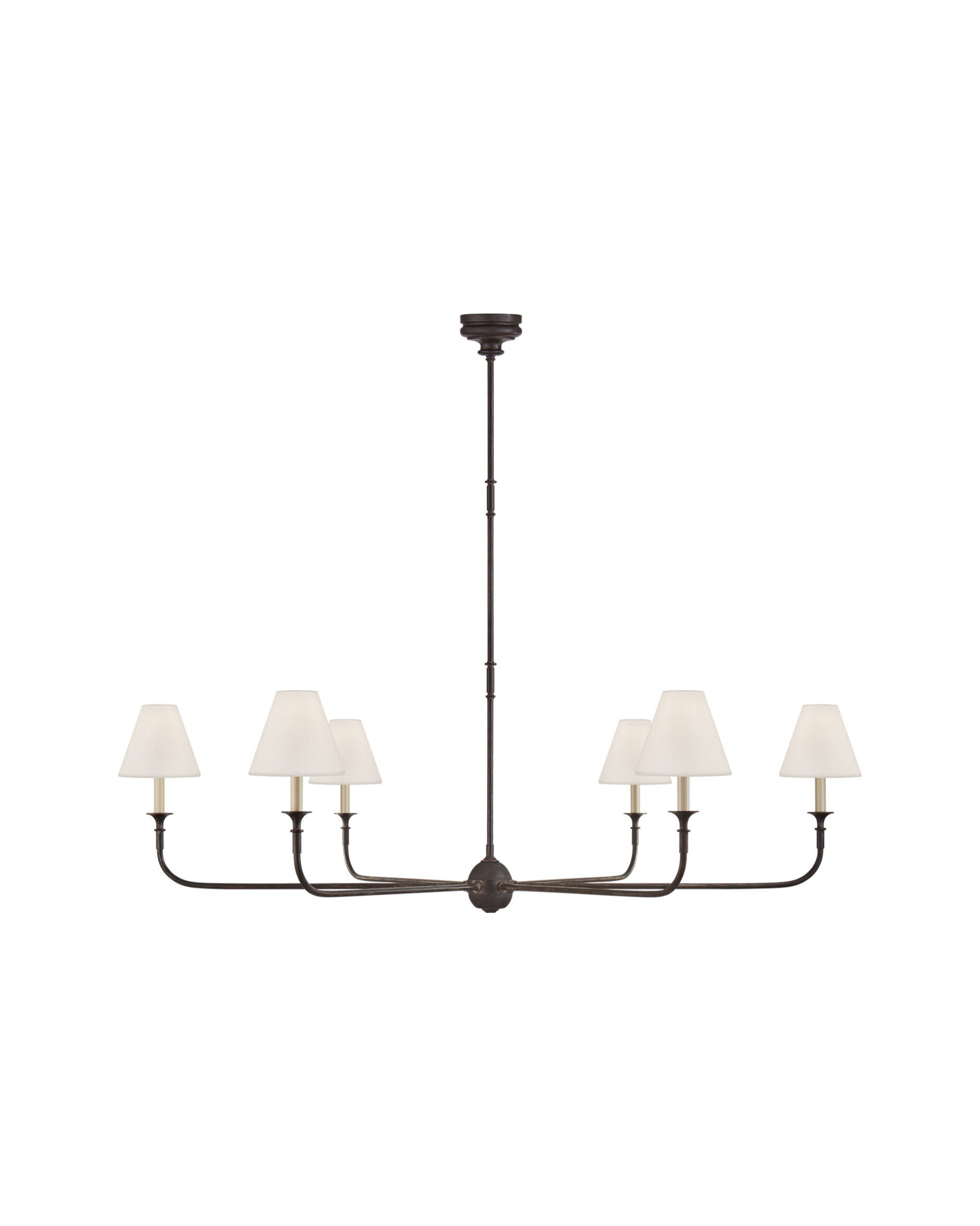 Piaf Grande Chandelier Aged Iron/Ebonized Oak