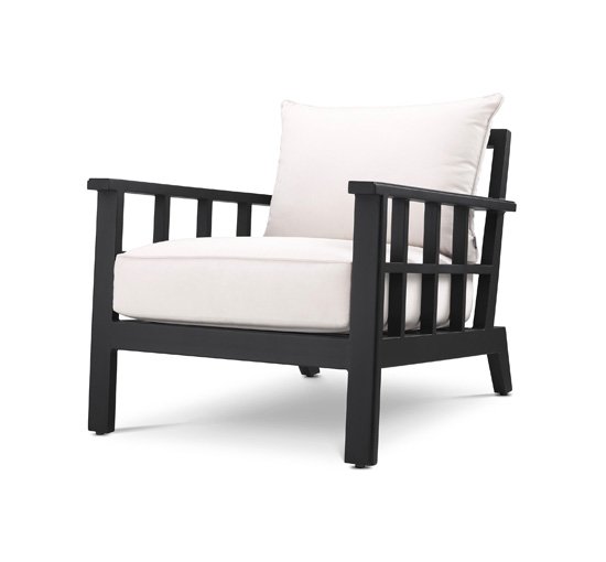 Zwart - Cap-Ferrat armchair (black)