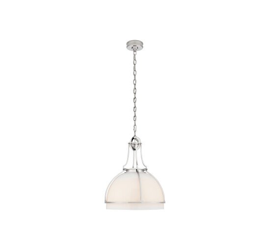 Polished Nickel - Gracie Dome Pendant Antique Nickel Large