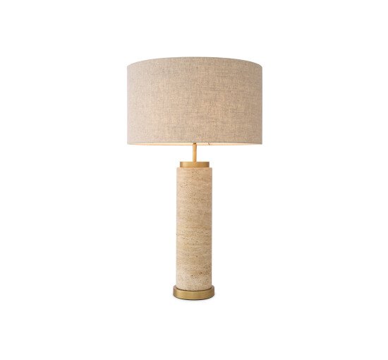 null - Lxry Table Lamp Travertine