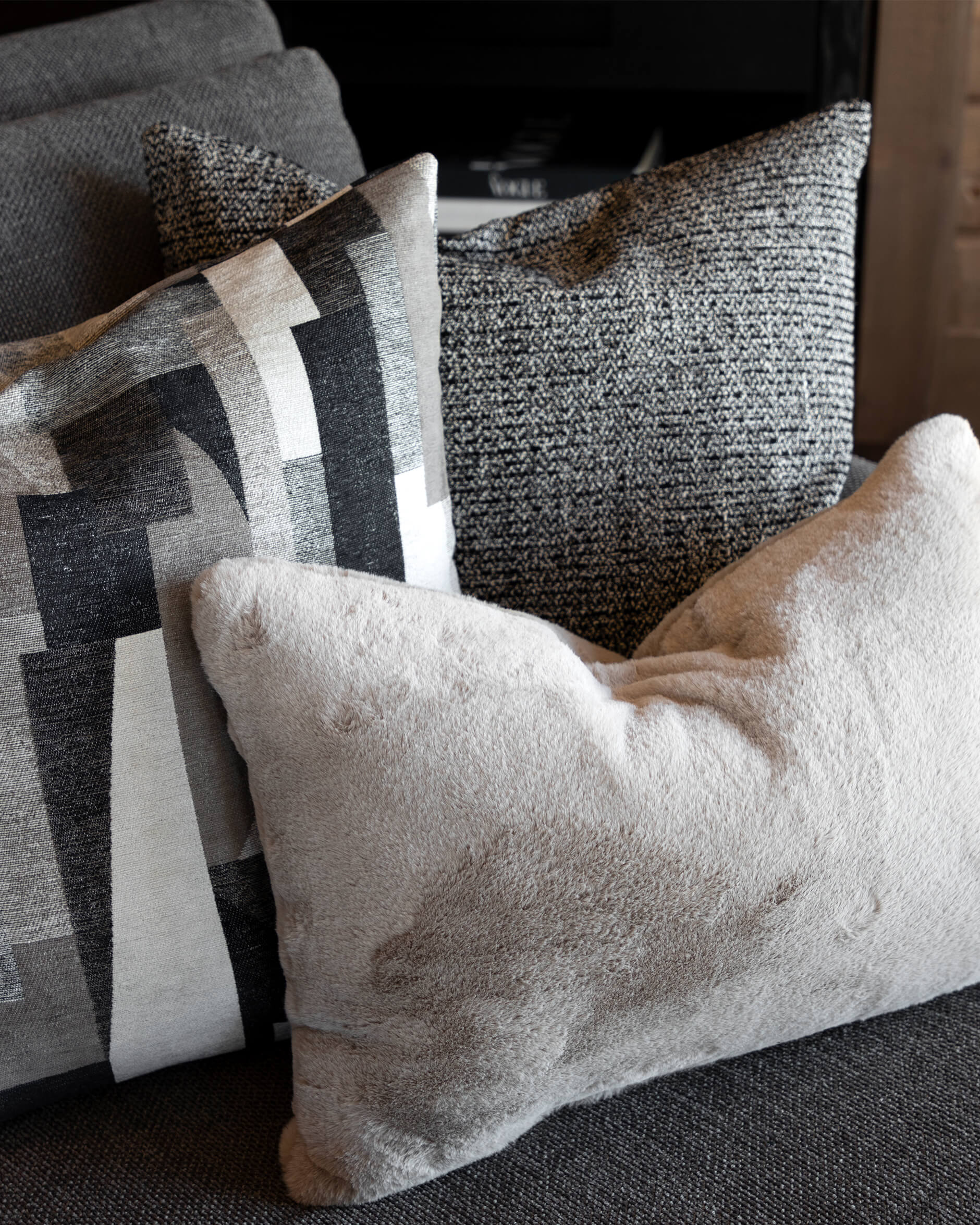 Nero Bianco kuddfodral plain