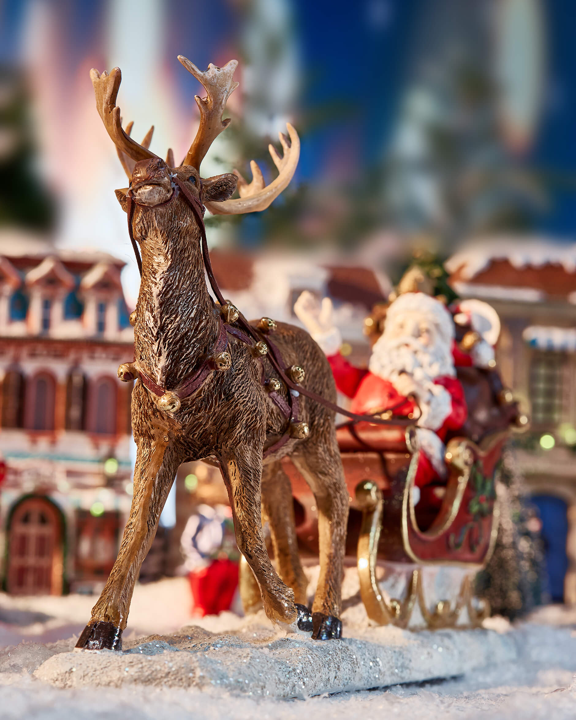 Tomte i släde juldekoration