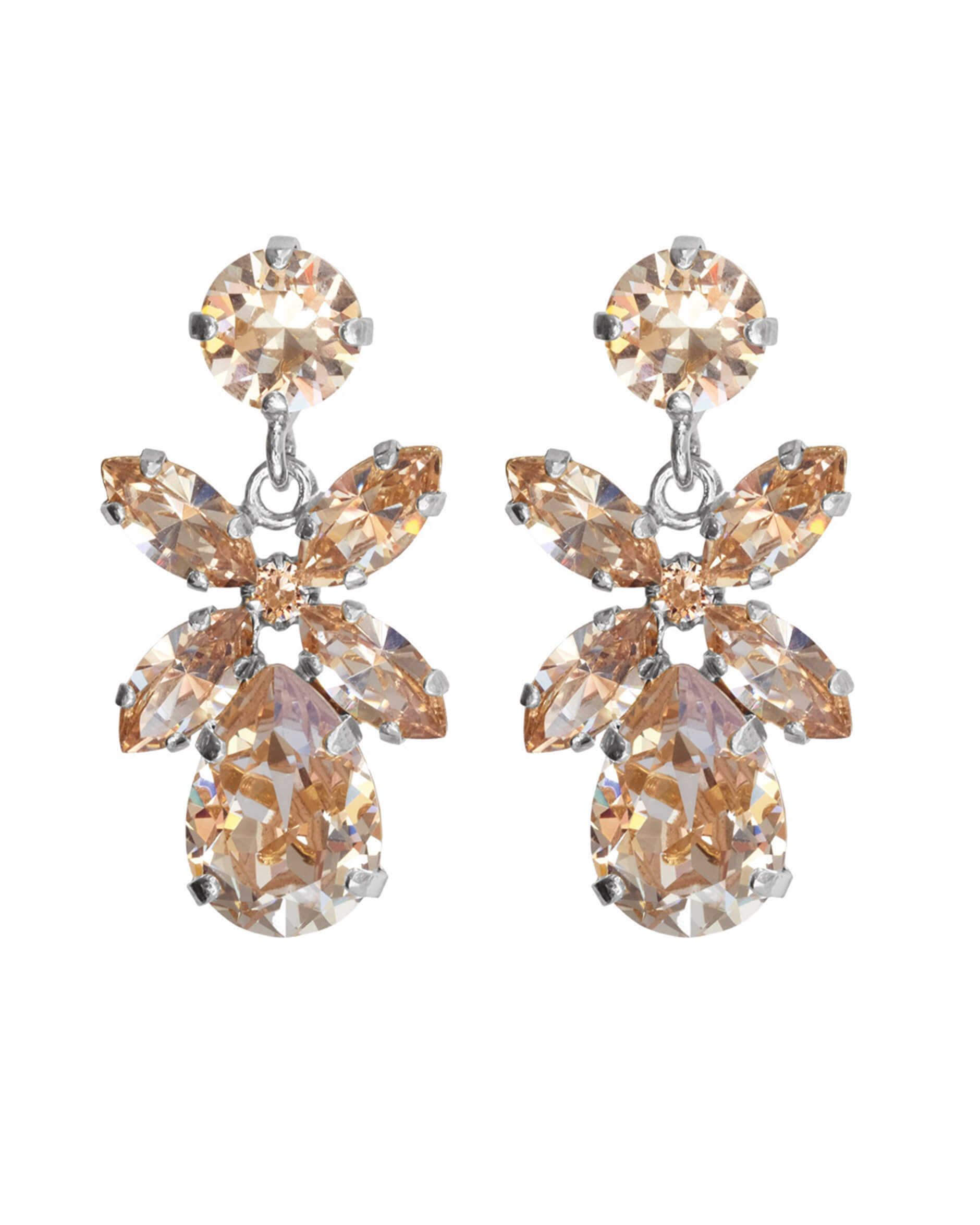 Mini Dione örhängen silk rhodium