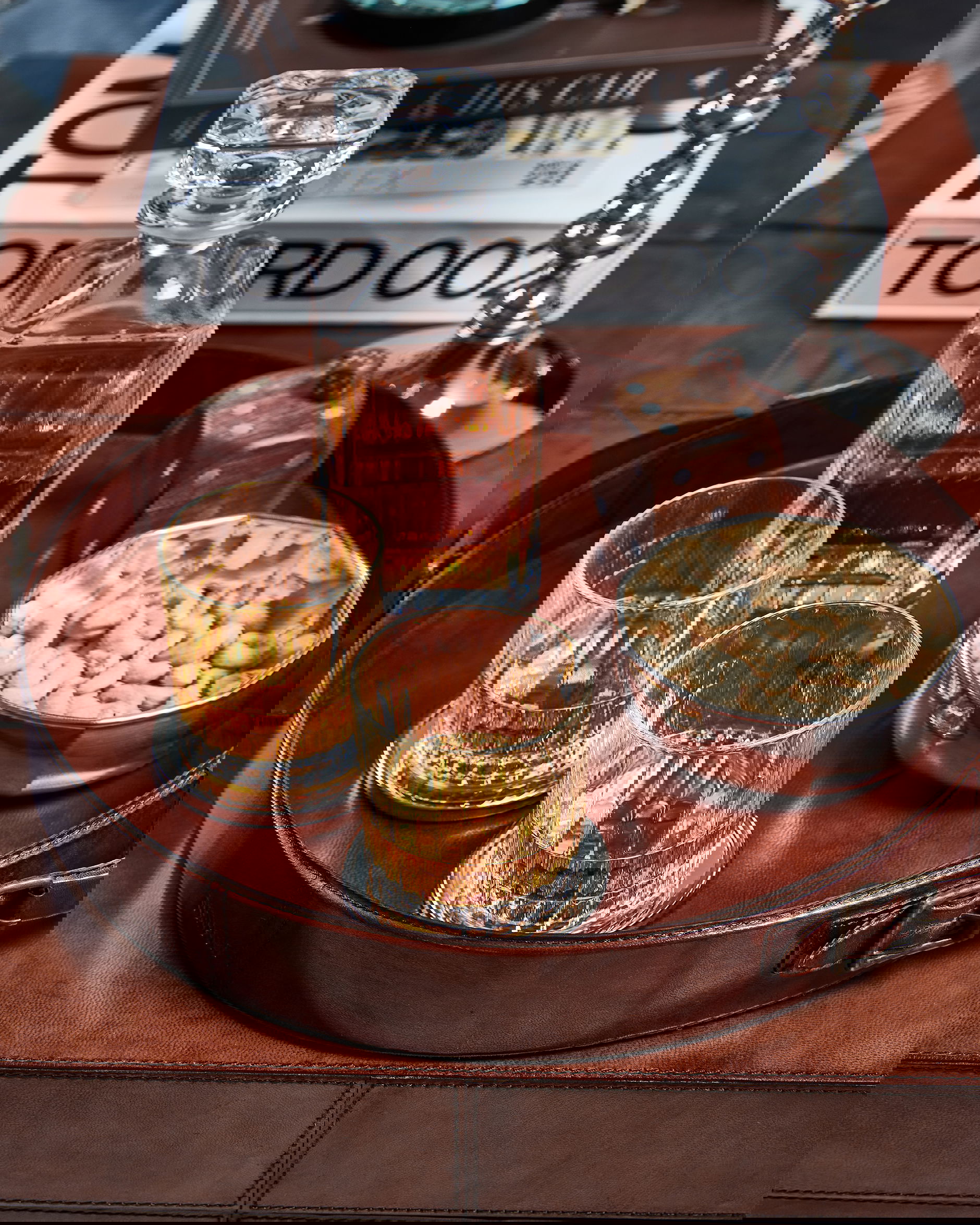 Kensington bricka rund läder