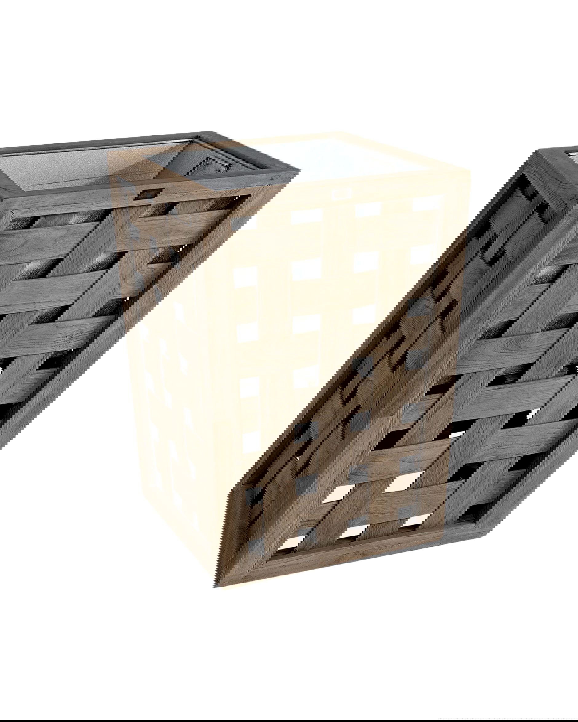 Caprice blomlåda teak charcoal