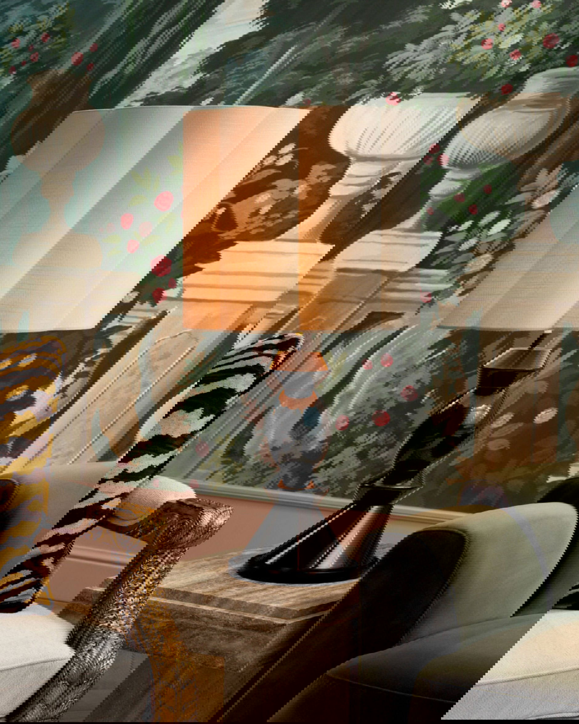 Dionne tafellamp zwart/wit