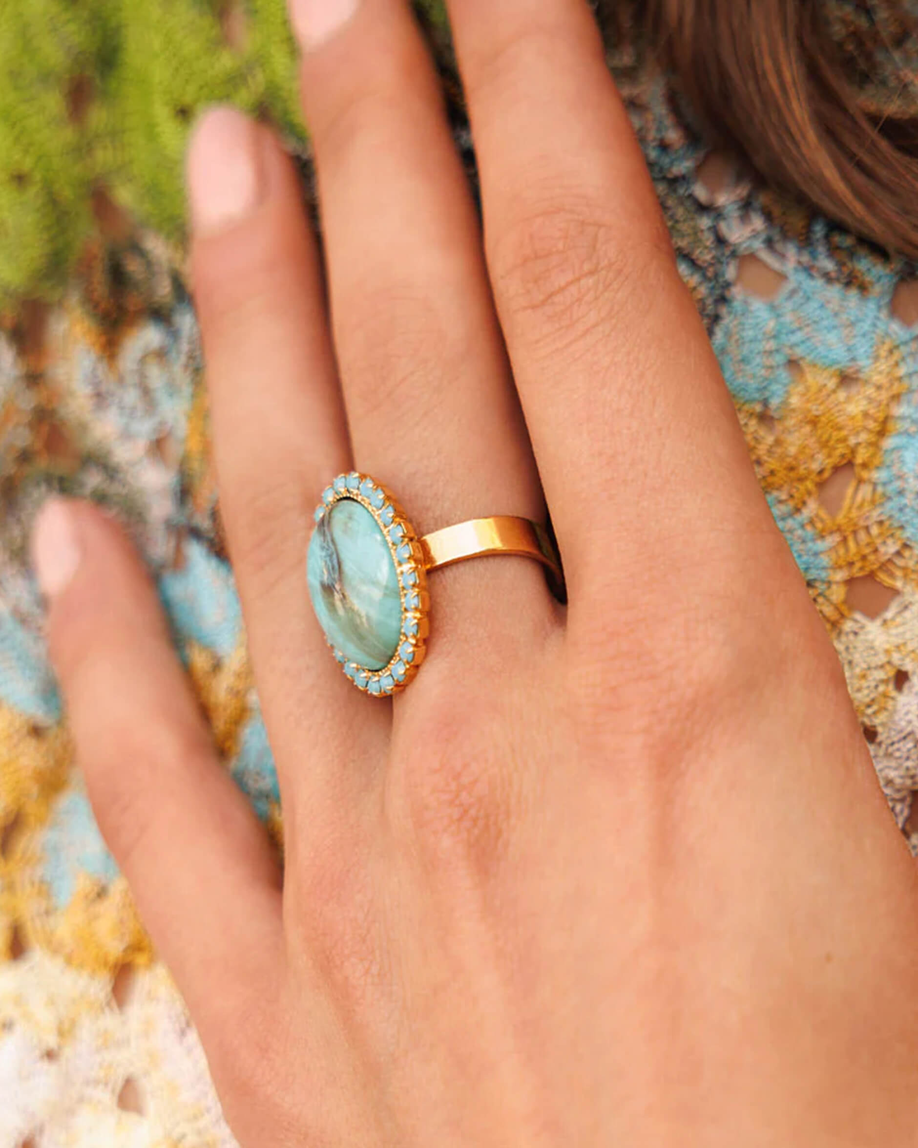 Boho ring turquoise