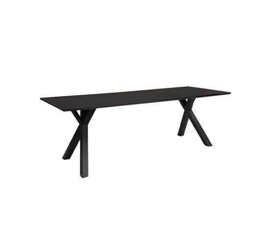 Black - Tree Dining Table Silver Back