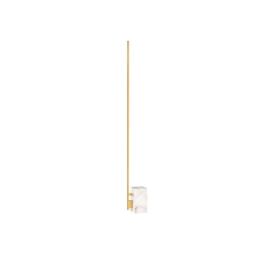 null - Klee 70" Floor Lamp Natural Brass/White