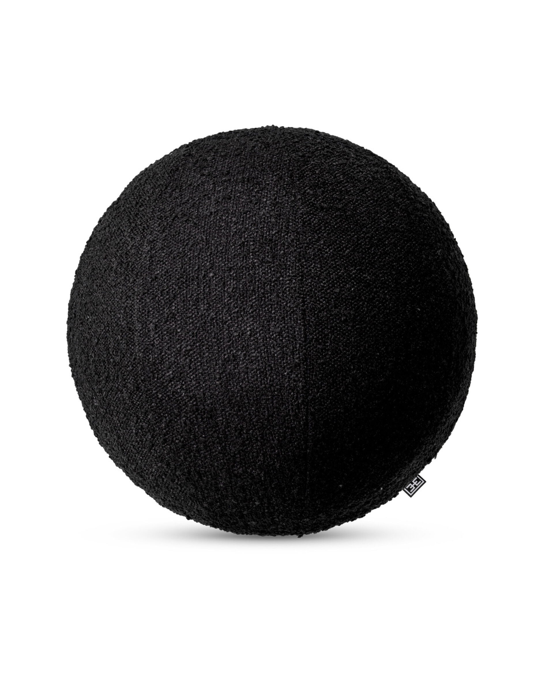 Palla rund kudde bouclé black