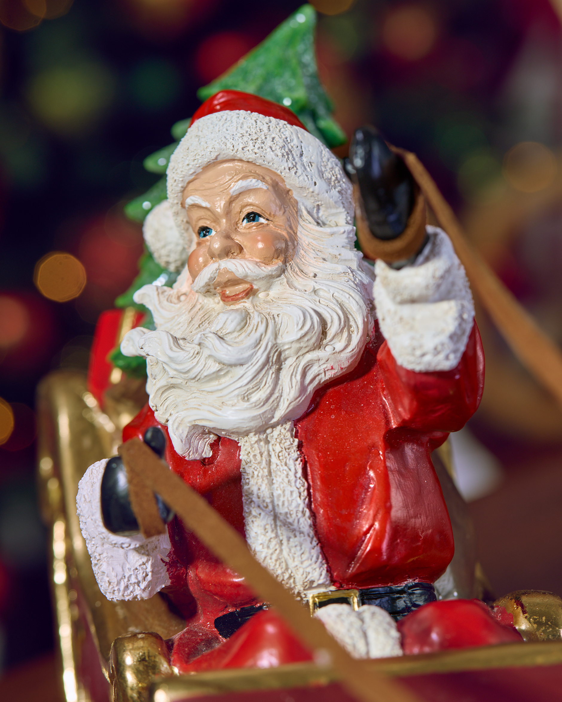 Santa in sleigh decoration