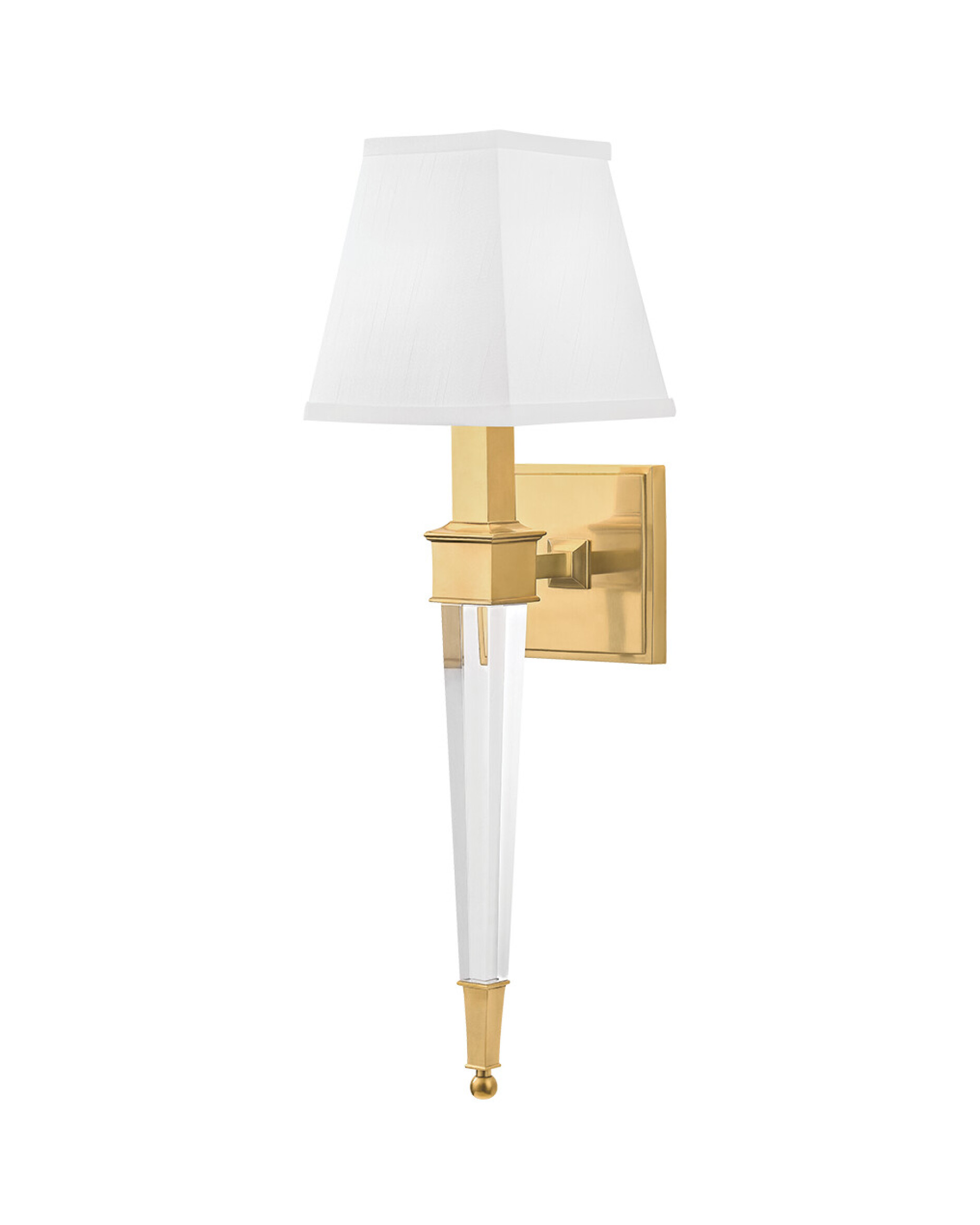 Ruskin vägglampa antik mässing