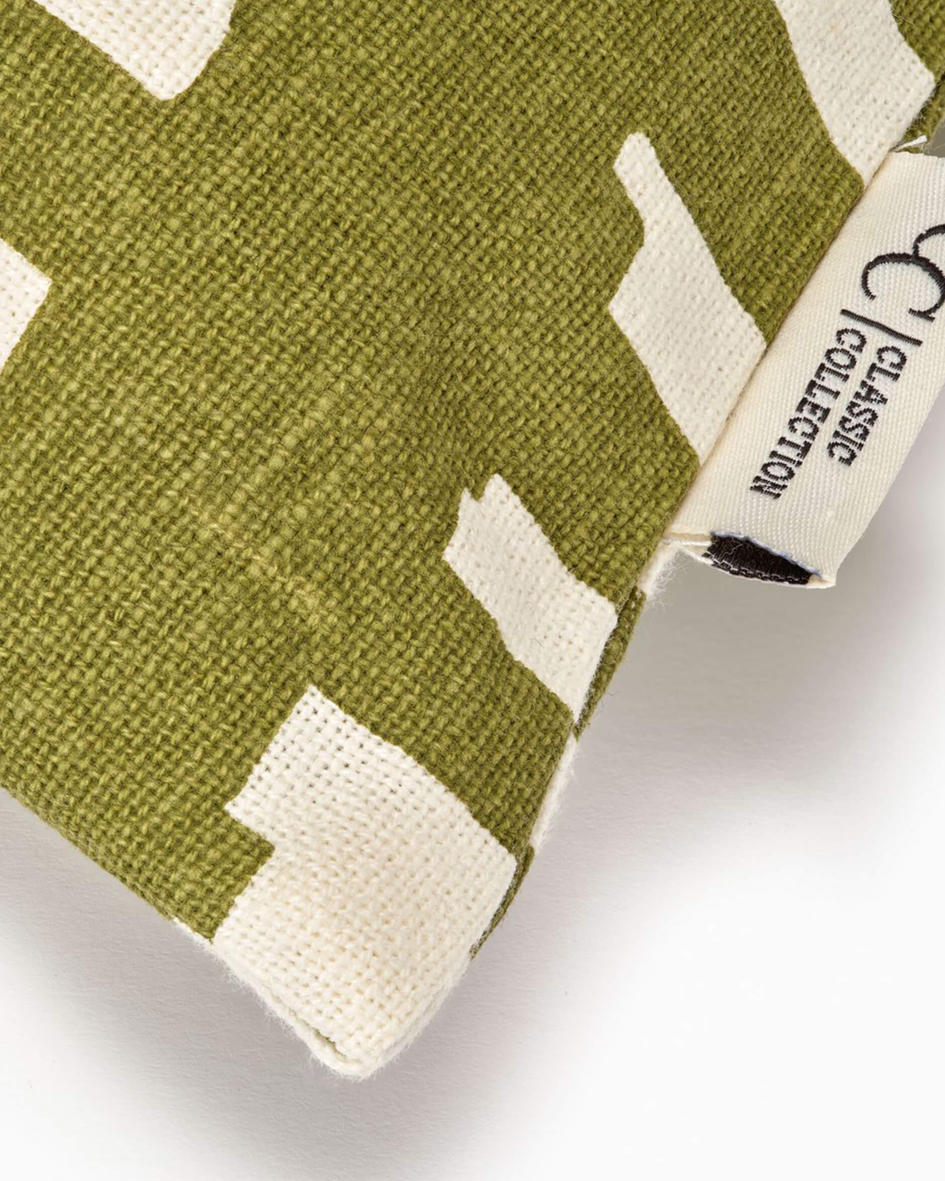 Ikat Block kuddfodral grön