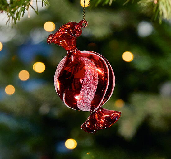 Rood - Elli snoepje kerstboomversiering rood