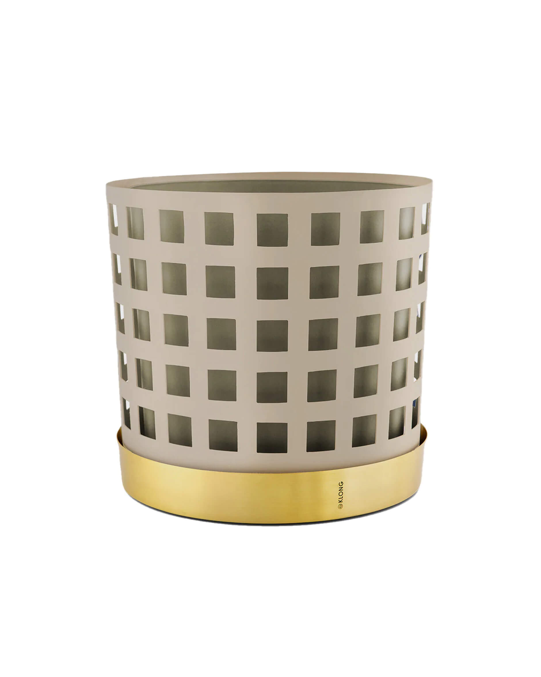 Trio-ruukku, ruudullinen, beige