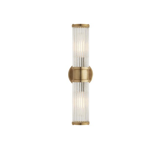 Natural Brass - Allen Double Light Sconce Polished Nickel
