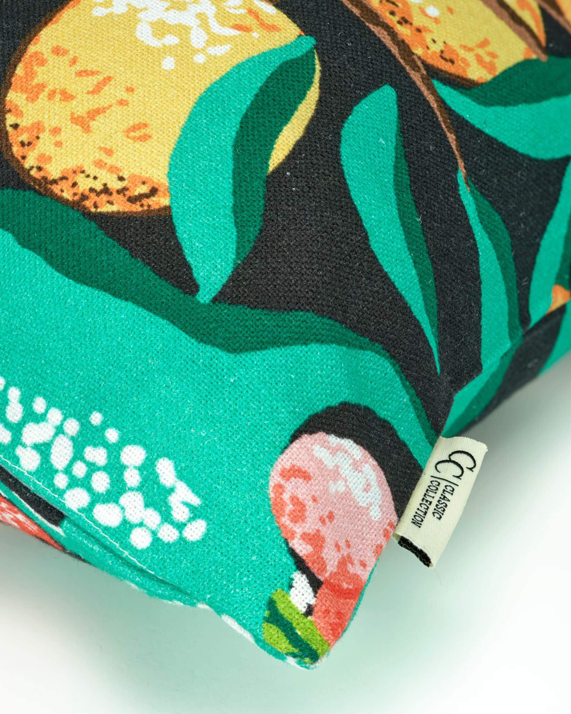 Botanical Orange kuddfodral svart