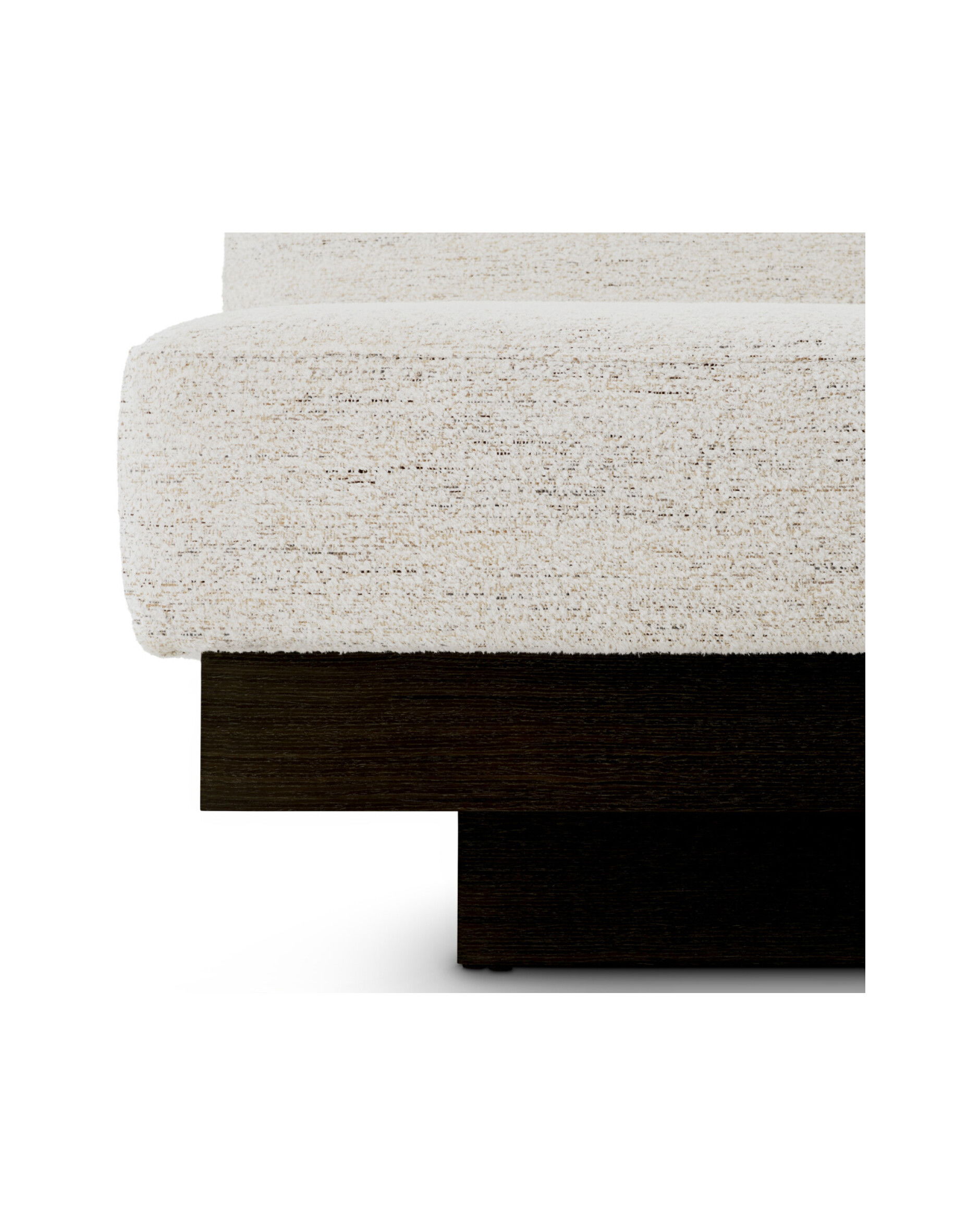 Bastion Sofa Seashell Off-White/Charcoal Veneer