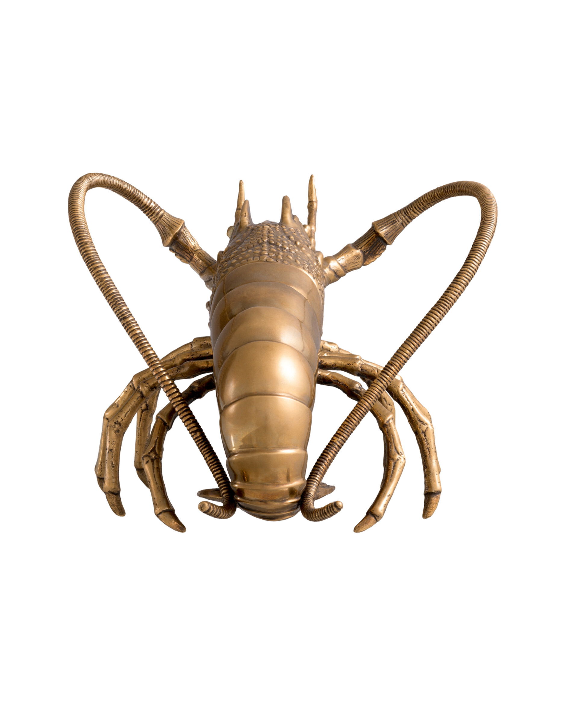 Hummer dekoration antik mässing