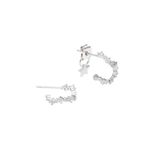 Crystal / Silver - Petite Capella Earrings Crystal