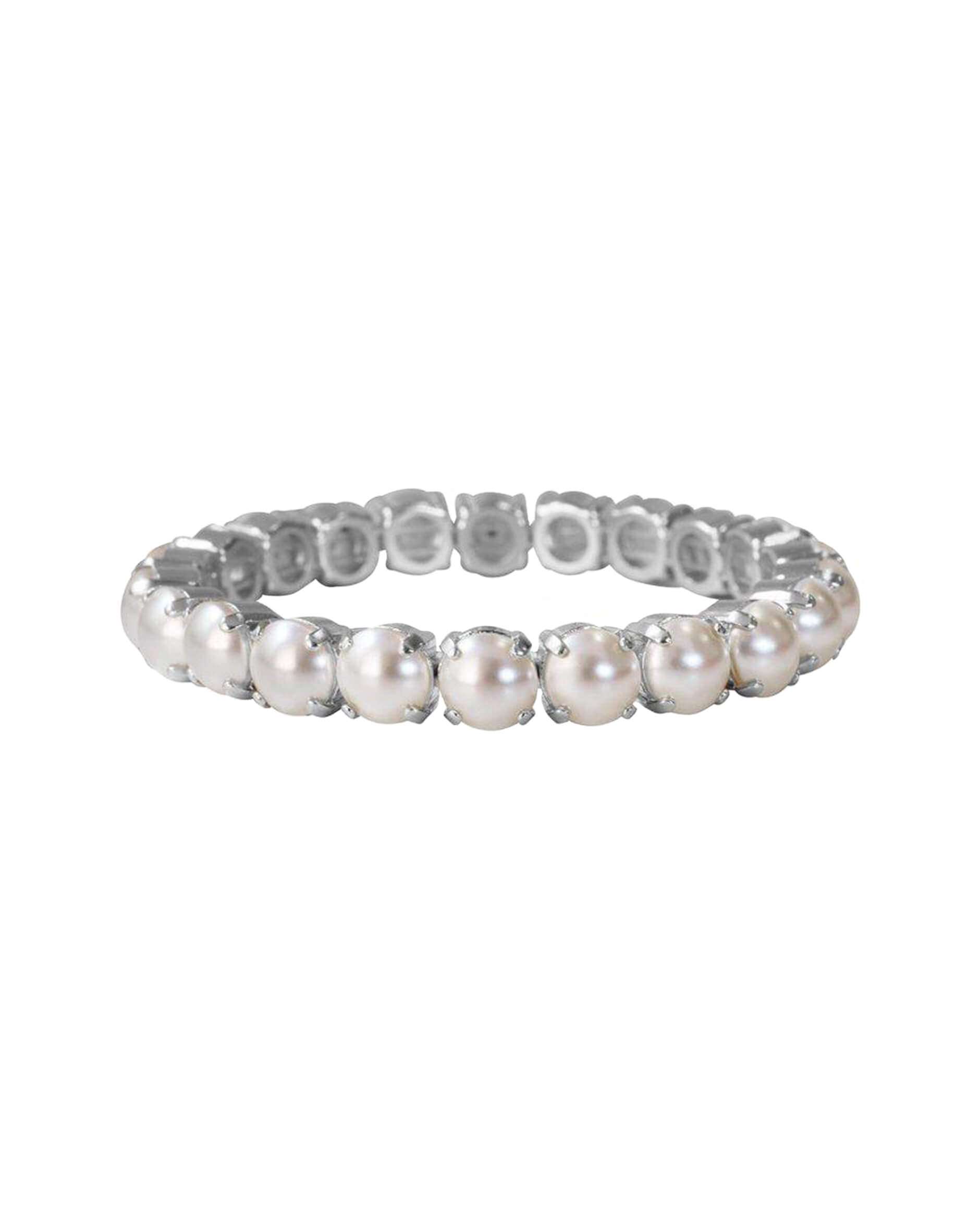 Gia Stud armband pearl rhodium