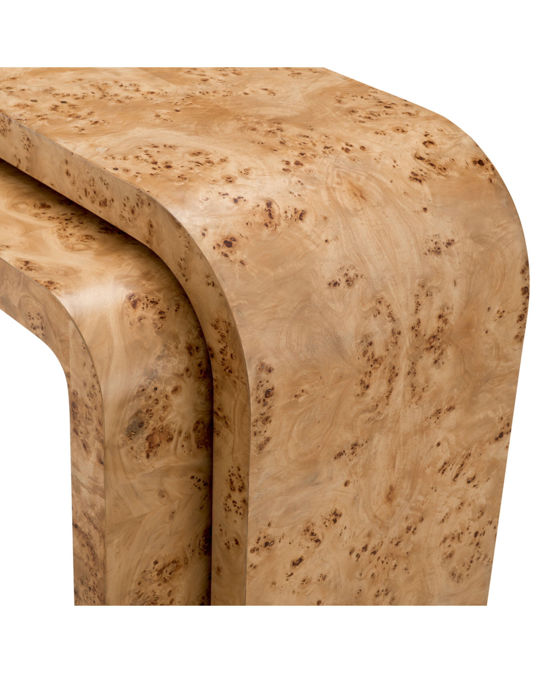 Quinton konsolbord light brown mappa burl 2-set