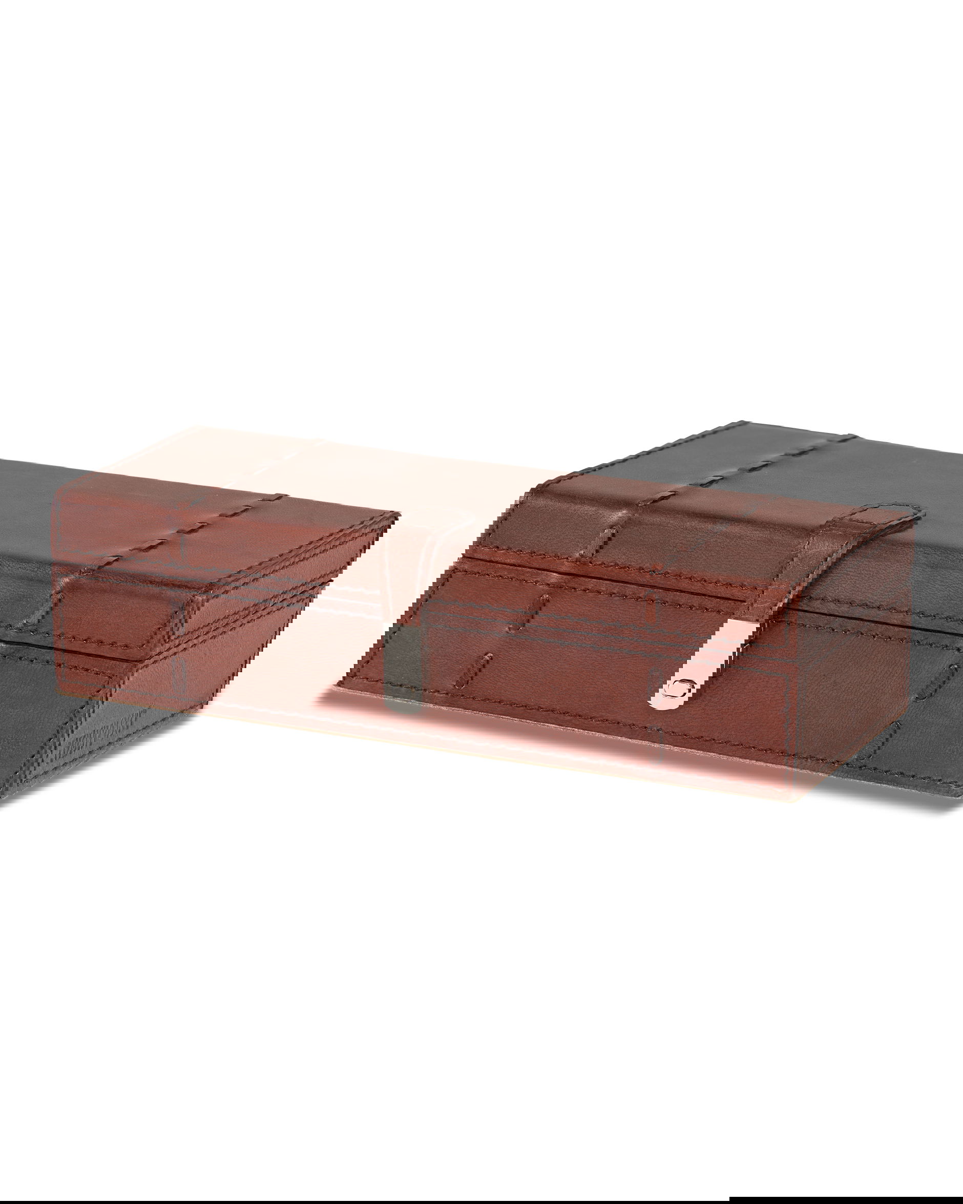 Kensington klockbox läder