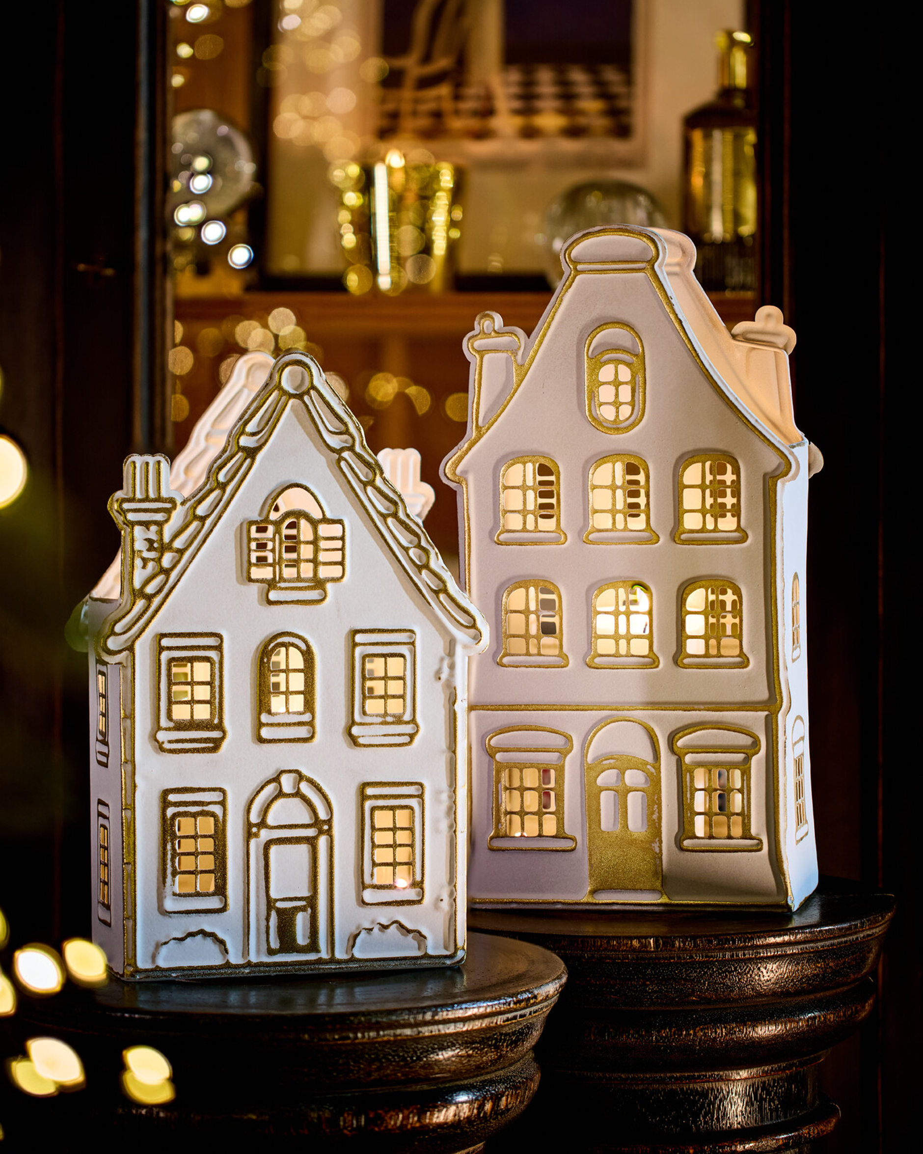 Salzburg white candle lantern