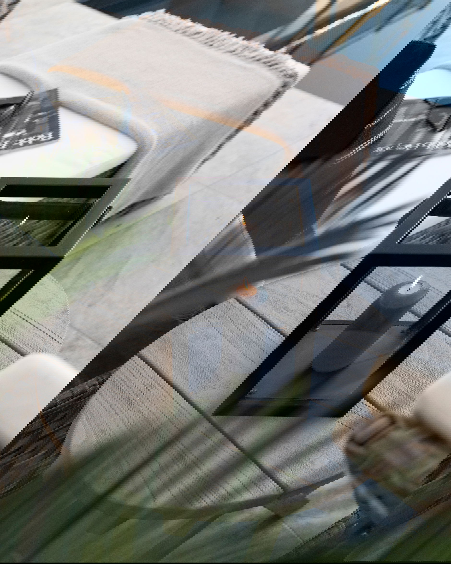 Vintage Beistelltisch charcoal, rund