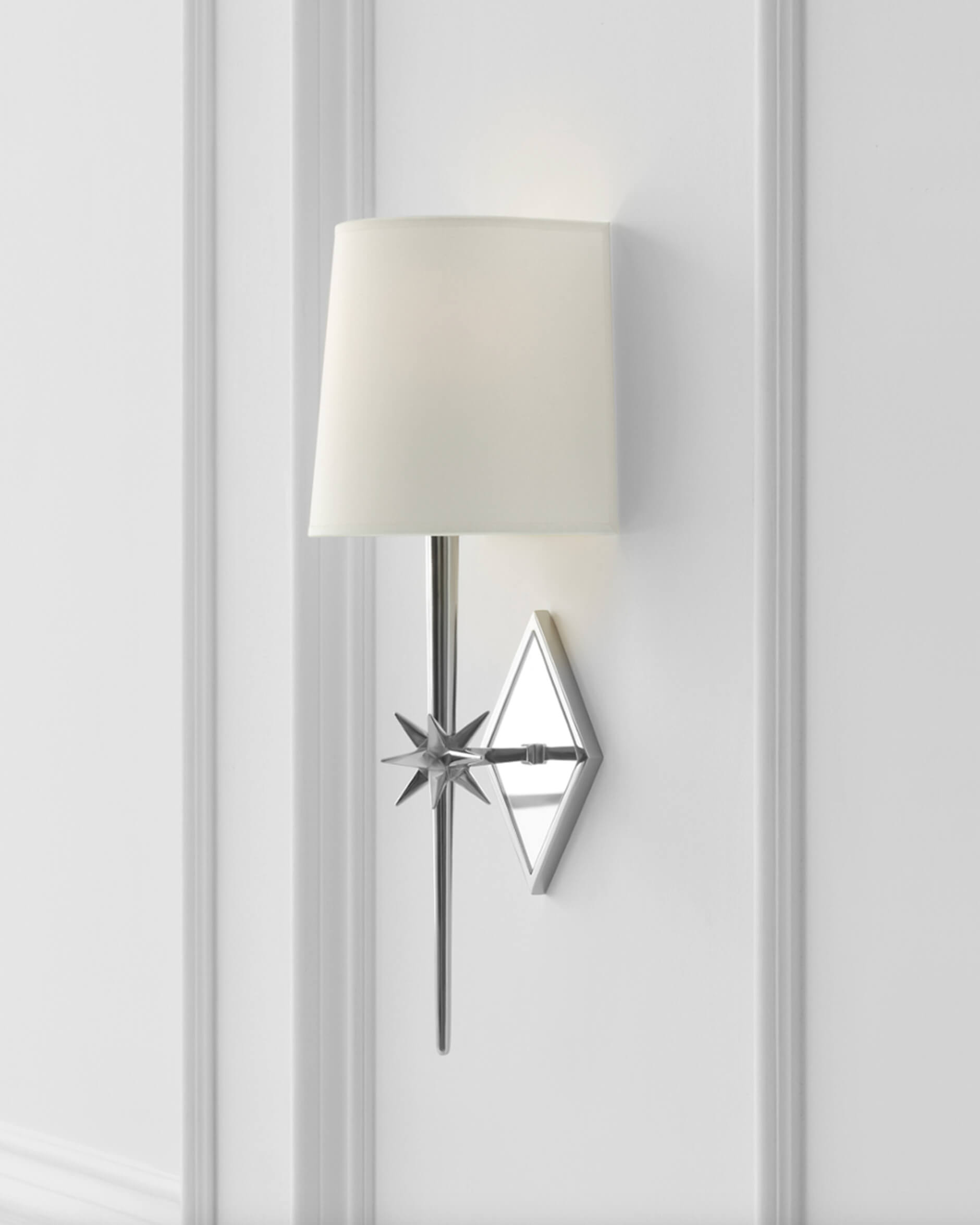 Etoile vägglampa nickel