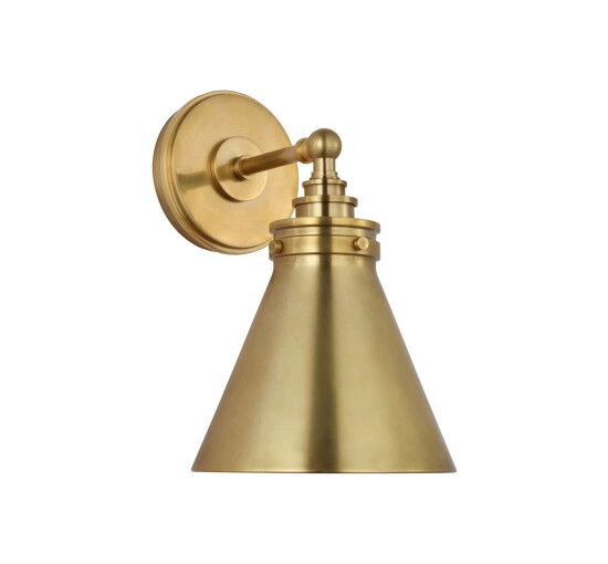 null - Parkington Small Single Wall Light Antique Brass