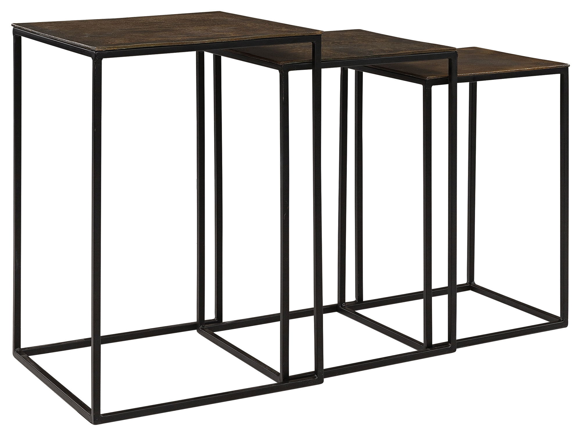 Nova Side Table Vintage Brass 3-pcs