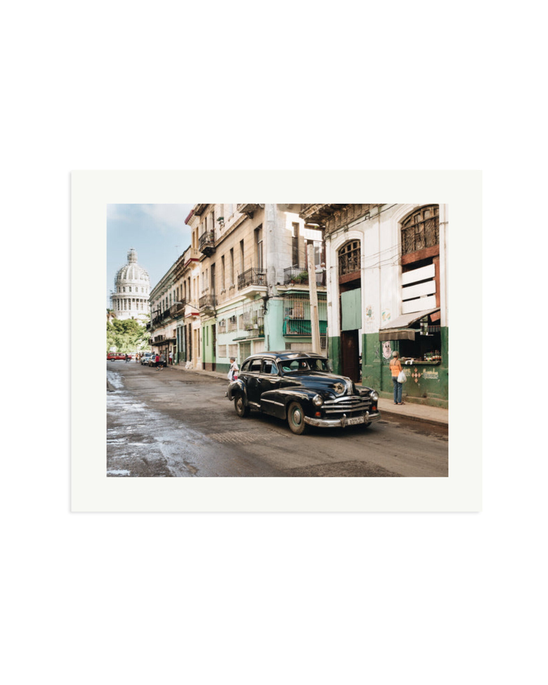 Black Car in Cuba Print Only / Large