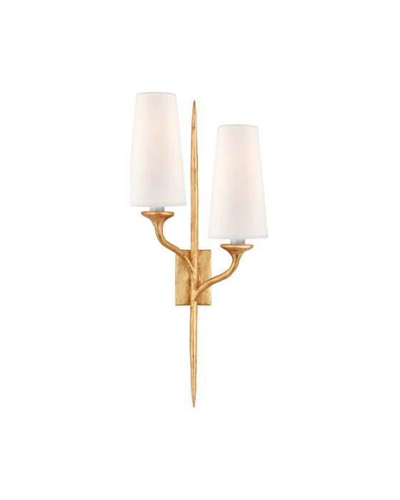 Iberia vägglampa dubbel guld