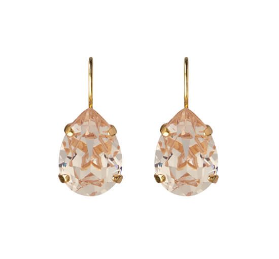Silk - Mini Drop Clasp Earrings Crystal
