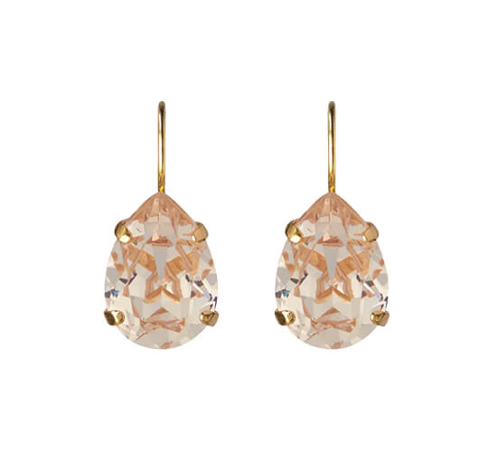 Gold - Mini Drop Clasp Earrings Silk Rhodium