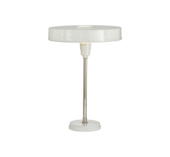 Antique White - Carlo Table Lamp Polished Nickel and Antique White